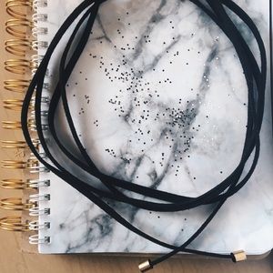 Long Wrap Black Choker